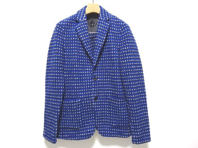 T-JACKET by TONELLO KNIT JACKET S size / ティージャケット ニット ジャケット ITALY製 メンズ_画像1