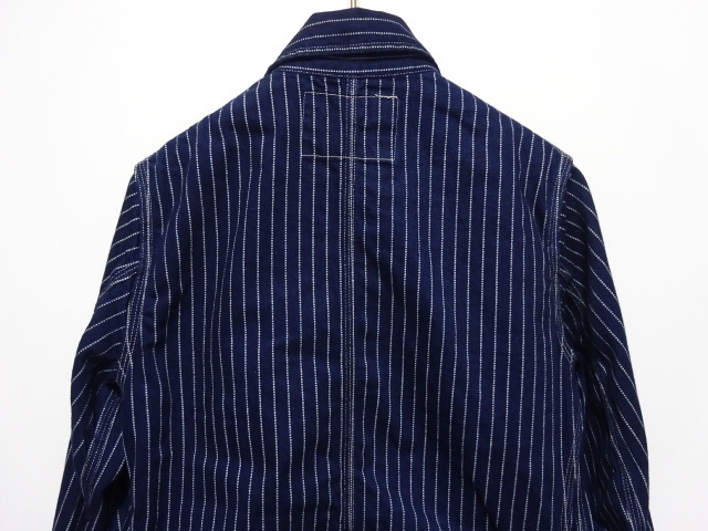 SUGAR CANE 1940s WABASH STRIPE WORK COAT / シュガーケーン ウォバッシュ ワークコート カバーオール 真紺 メンズ_画像4
