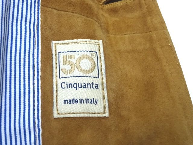 CINQUANTA DRIVING BLOUSON 50 size / チンクアンタ レザー ドライビング ブルゾン 革ジャン ITALY製 メンズ_画像8
