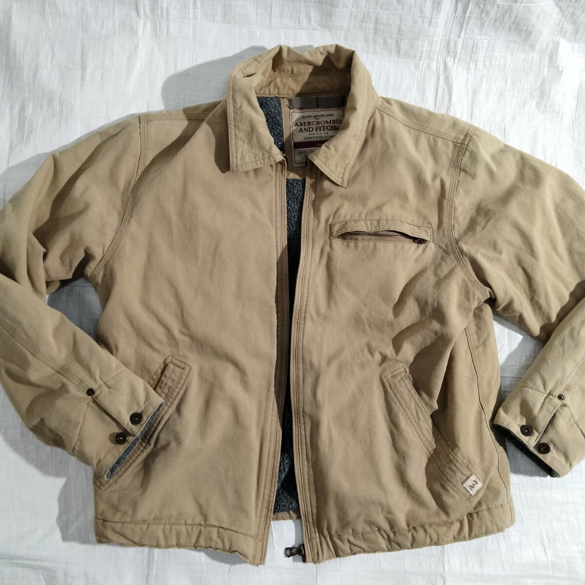 Abercrombie&Fitch　アバクロンビー＆フィッチ　ブラウンダック　ショート　 ジャケット　ドリズラー　デトロイト　内ボアフリース　duck_画像2