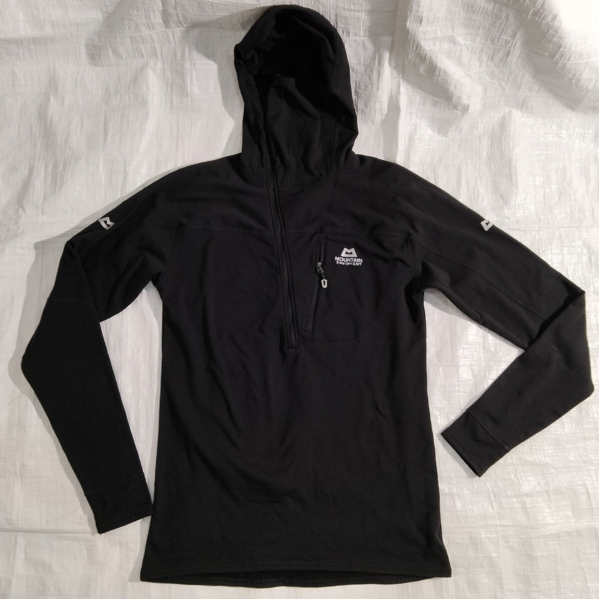 Mountain Equipment Spider Zip Neck マウンテンイクイップメント スパイダージップネック　ウール混　グリッド　ソフトシェル　パーカ　_画像2