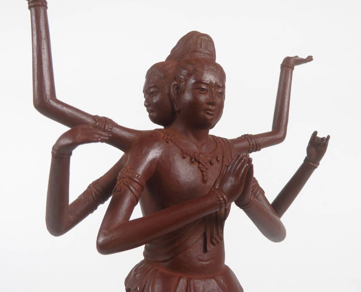 [SAKURAYA] маленький . скульптура. редкий произведение [... изображение / большой .. сосна ...] буддизм изобразительное искусство медь сборный дом вместе коробка антиквариат товар старый художественное изделие изображение Будды . изображение храм ... высота 24cm