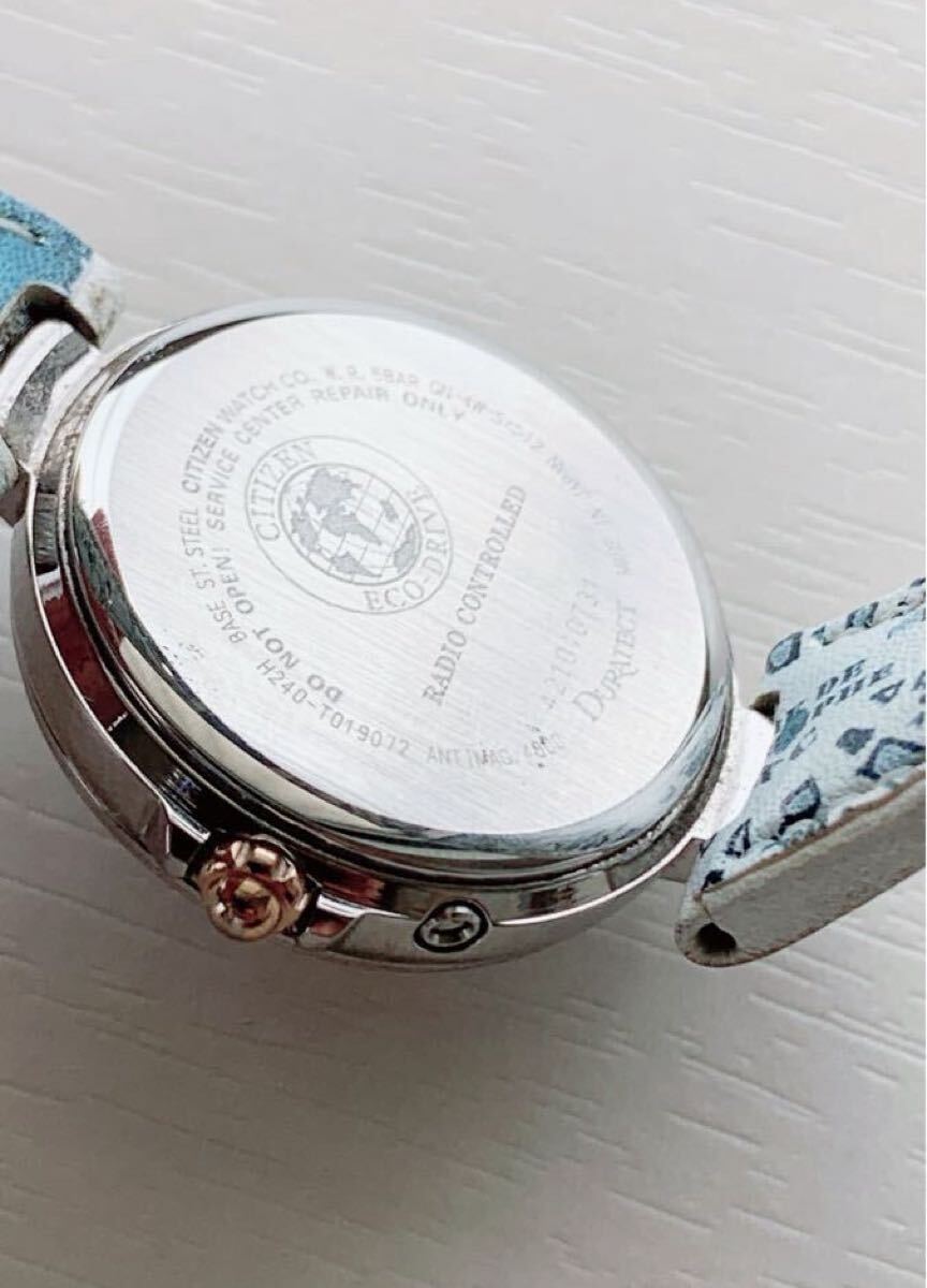 【美品・稼働品】CITIZEN シチズン XC H240-T019072 レディース腕時計 ソーラー エコドライブ 電波時計 ブルー×シルバー_画像7