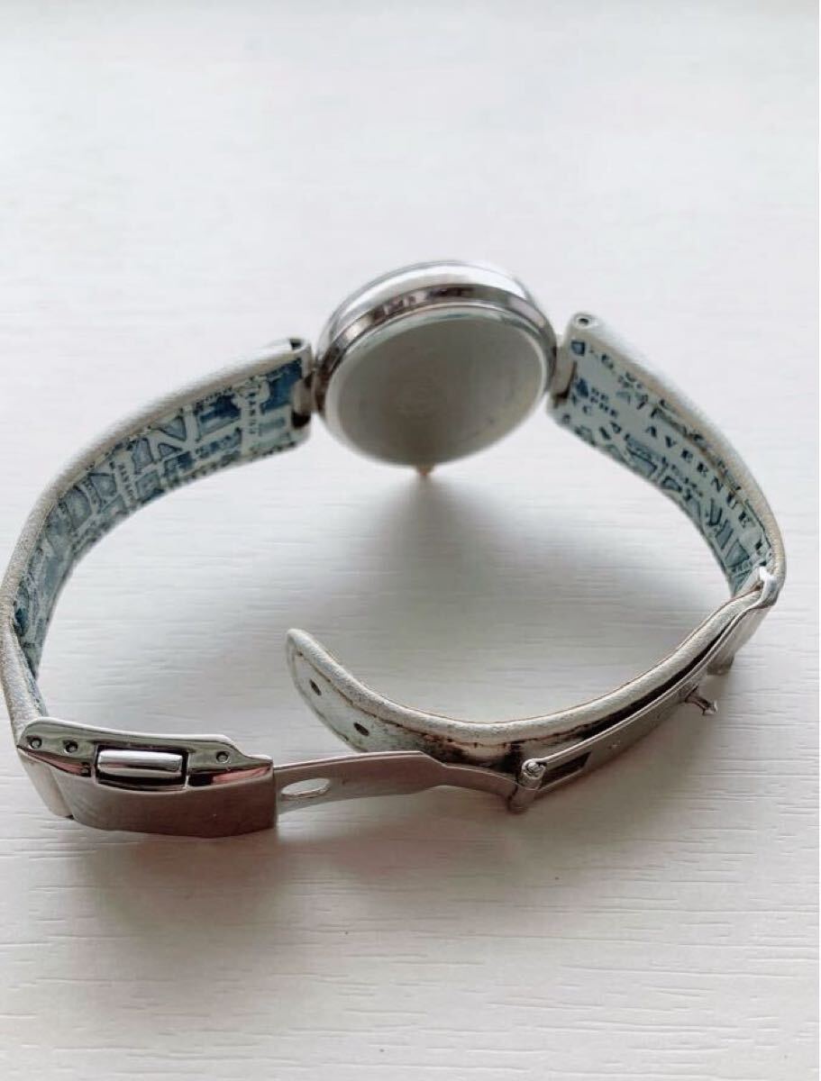 【美品・稼働品】CITIZEN シチズン XC H240-T019072 レディース腕時計 ソーラー エコドライブ 電波時計 ブルー×シルバー_画像9