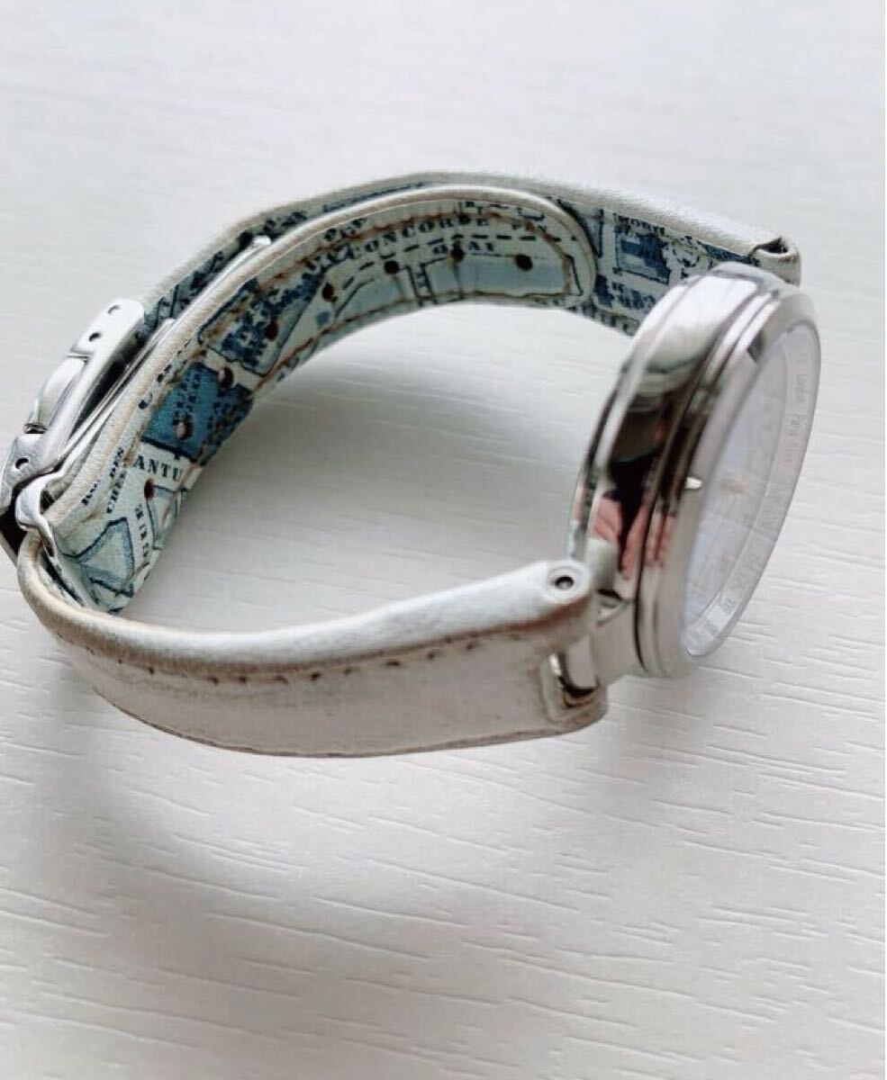 【美品・稼働品】CITIZEN シチズン XC H240-T019072 レディース腕時計 ソーラー エコドライブ 電波時計 ブルー×シルバー_画像6