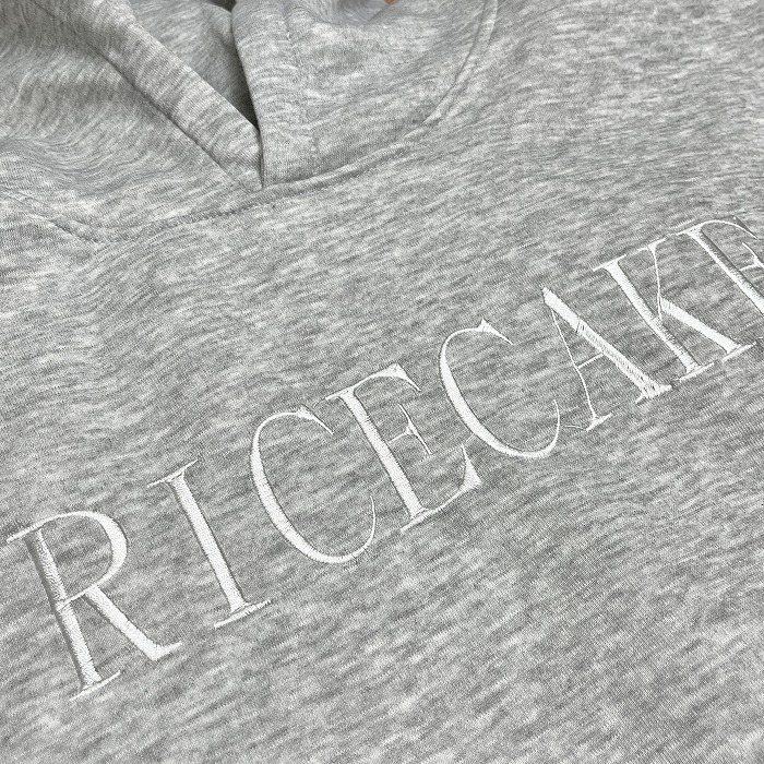 クレアーレリノ 【新品】CREARE LINO プルオーバー パーカー スウェット 裏起毛 花の刺繍 英字 長袖 ポリ100% M ヘザーグレー レディース_画像4