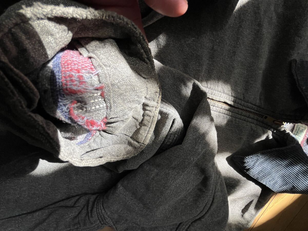 HERCULES ヘラクレス カバーオール ワークジャケット ライナー付きビンテージ SEARS 黒シャン ゴマ塩 70sの画像7