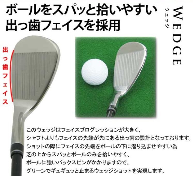 グルーブソール 男性用 ゴルフウェッジ【右用】 スチールシャフト 64度_画像4