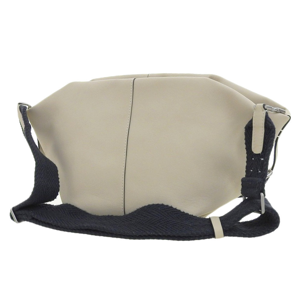 【本物保証】 布袋付 新品同様 エコー ECCO ショルダーバッグ バッグ レザー オフホワイト 斜め掛け シンプル_画像2