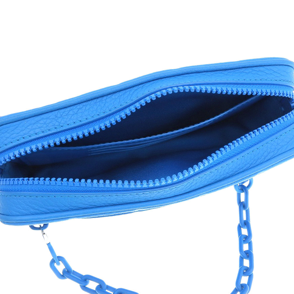 【本物保証】 超美品 ルイヴィトン LOUIS VUITTON モノグラム ポシェット ヴォルガ M53557 ポーチ トリヨンレザー ブルー クラッチバッグ_画像3