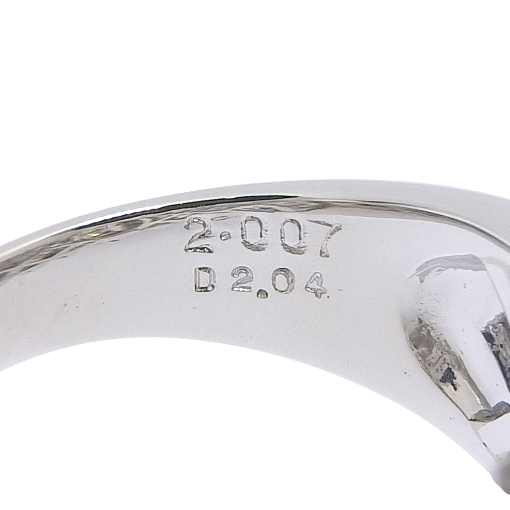 【本物保証】 鑑付 新品同様 リング 指輪 12.4g プラチナ Pt900 ダイヤ2.007ct メレダイヤ 2.04ct 11.5号 2カラット以上 ノーブランド_画像2