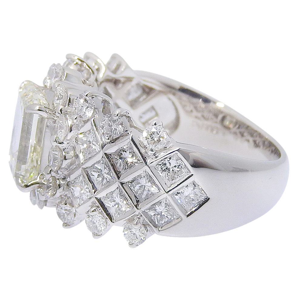 【本物保証】 鑑付 新品同様 リング 指輪 12.4g プラチナ Pt900 ダイヤ2.007ct メレダイヤ 2.04ct 11.5号 2カラット以上 ノーブランド_画像3