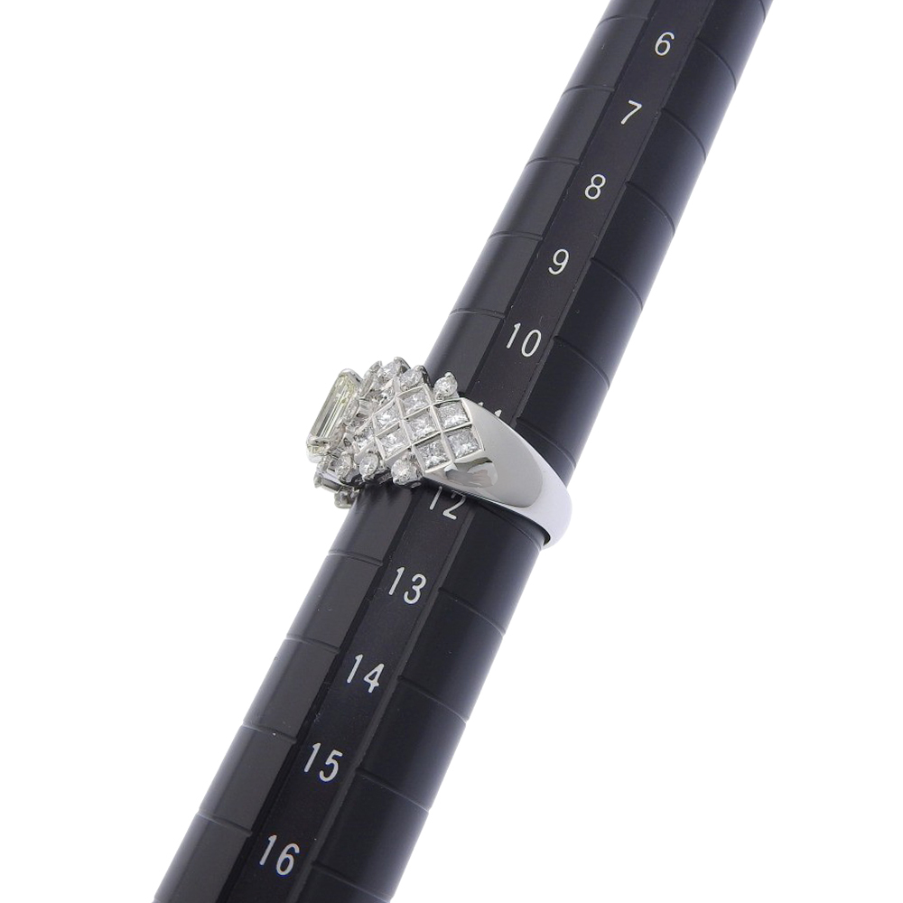 【本物保証】 鑑付 新品同様 リング 指輪 12.4g プラチナ Pt900 ダイヤ2.007ct メレダイヤ 2.04ct 11.5号 2カラット以上 ノーブランド_画像4