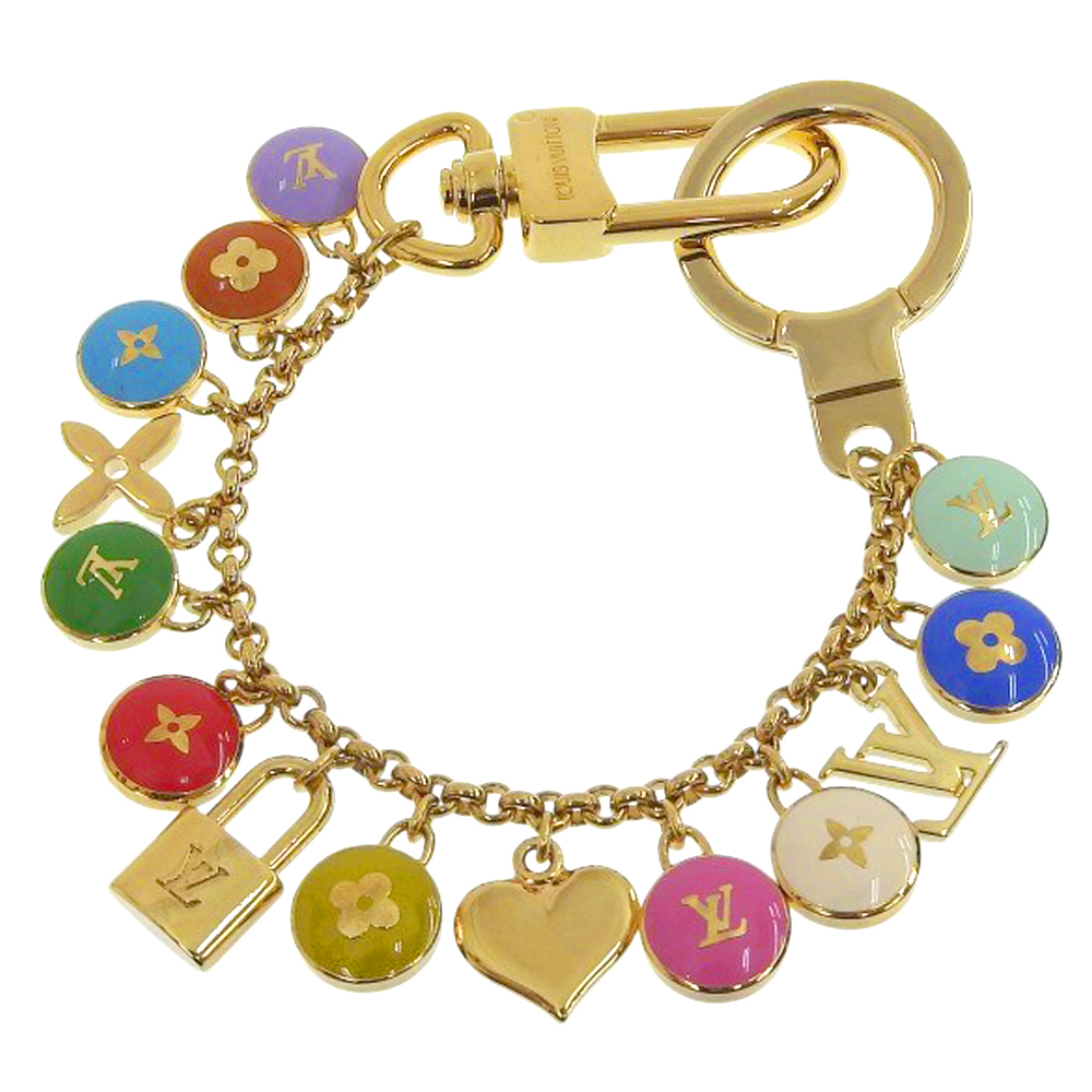 [ подлинный товар гарантия ] ткань пакет есть прекрасный товар Louis Vuitton LOUIS VUITTONporutokreshenn Pas чай yuM65380 брелок для ключа очарование многоцветный 