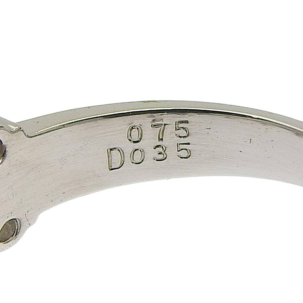 【本物保証】 新品同様 リング 指輪 約4.7g プラチナ Pt900 5Pメレサファイア 0.75ct メレダイヤモンド 0.35ct 9号 ノーブランド No brand_画像3