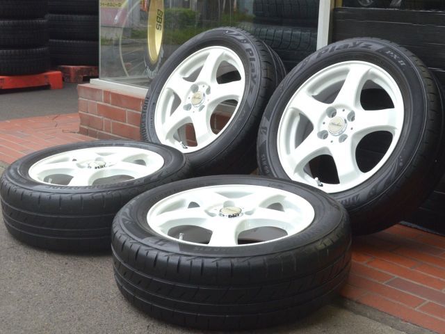 Kircheis S5(キルヒアイス) 15X5.5J PCD 100 4穴 +43 ブリヂストン プレイズ PXⅡ 185/60R15 タイヤ付 ヴィッツ ヤリス アクア フィット等_画像2