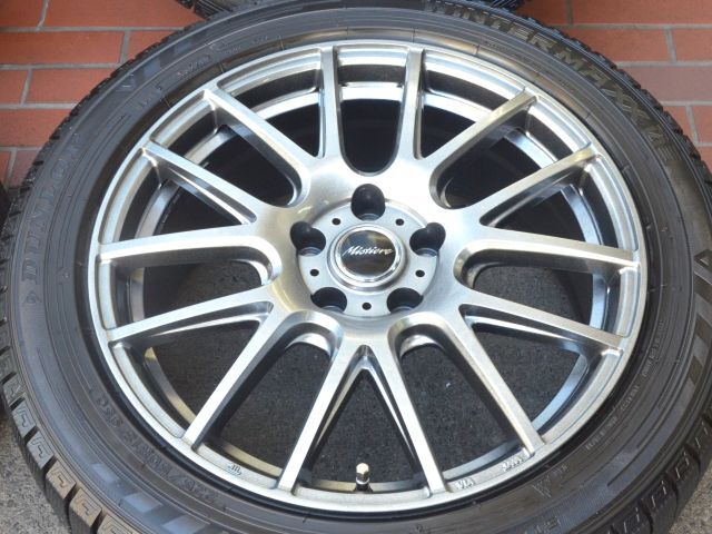 美品 DL ミスティーレ RC27 18X7.5J PCD 114.3 5穴 +38 ウインターマックス03 225/50R18 スタッドレス付 スカイライン カローラクロス等_画像6