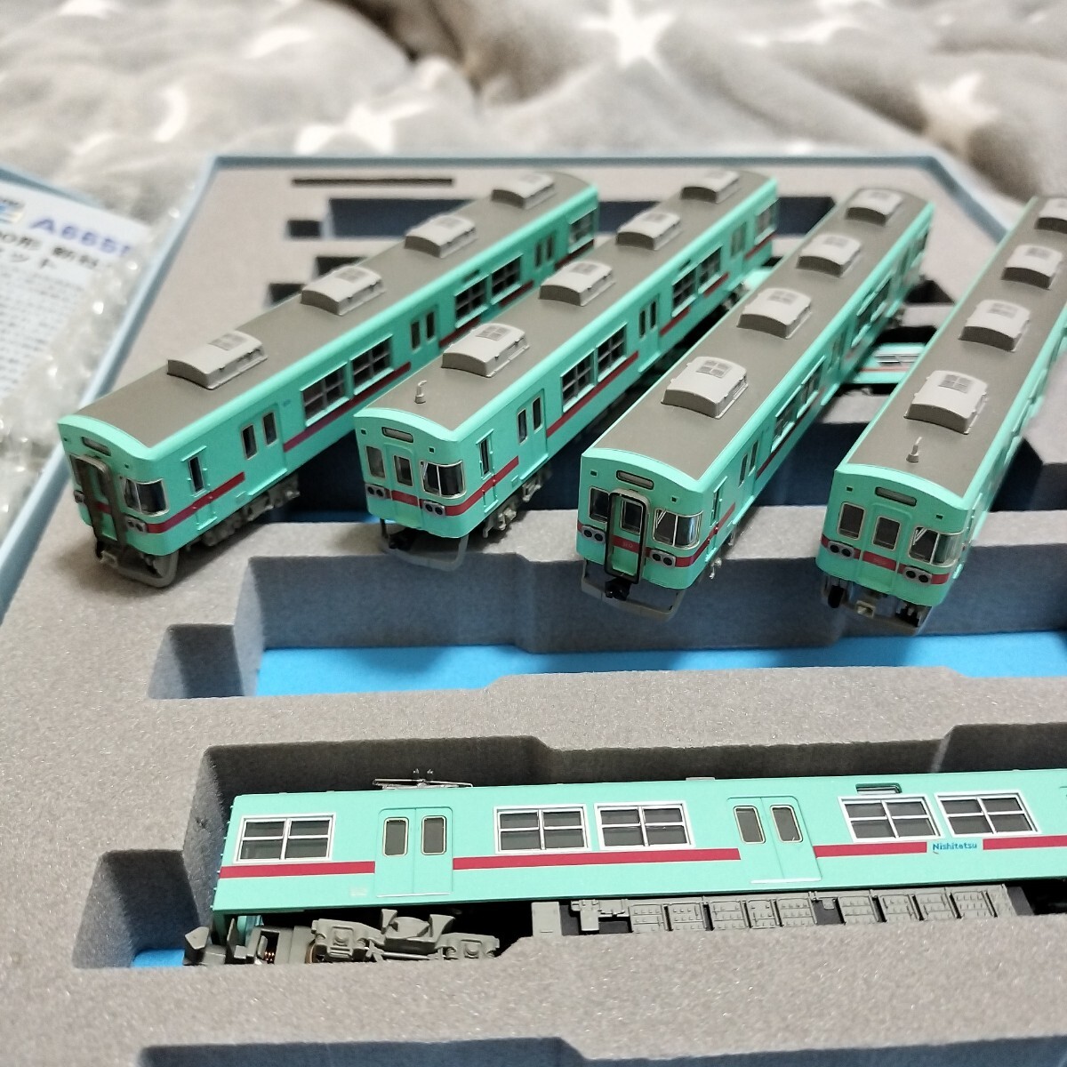 マイクロエースA-6656 A-6655 西鉄5000形新社紋4両セット、３両セットあわせて７両編成_画像4