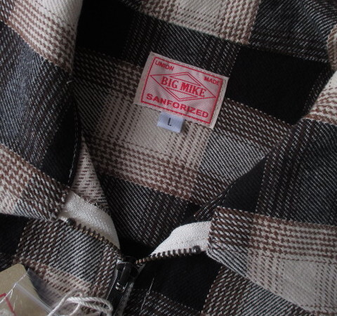 特価(25年モデル)アメリカ:イリノイ州で誕生!BIG・MIKE(USA)ネル素材使用!ヘビーフランネル・シャツ・ジャケット!Lサイズ(1)_画像8