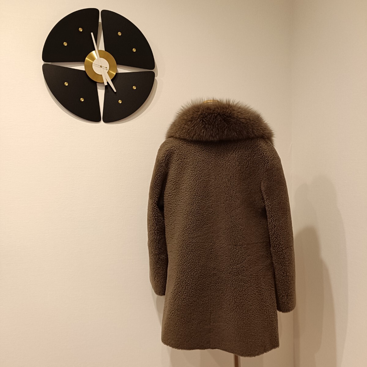 BLANCHA ブランカ ムートンコート【サイズ38 M相當】【リバーシブル】【極美品未使用級】【ブルーフォックス】148000円スタート