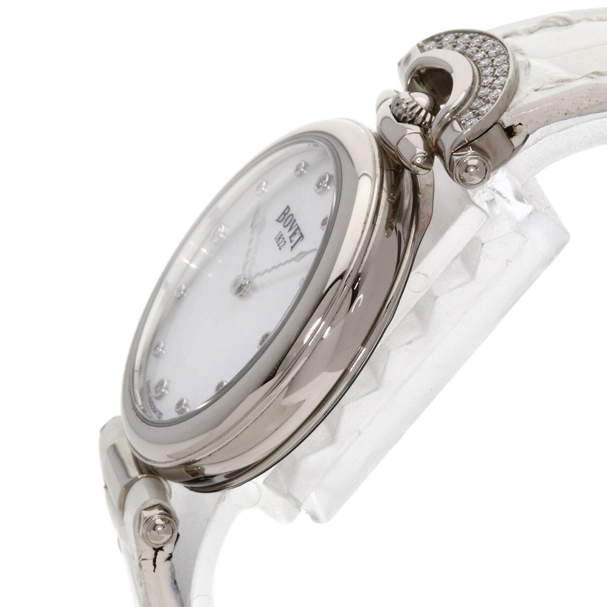 BOVETboveH28WQ055-SD2 полный lie12P бриллиант наручные часы K18 белое золото есть гетры женский б/у
