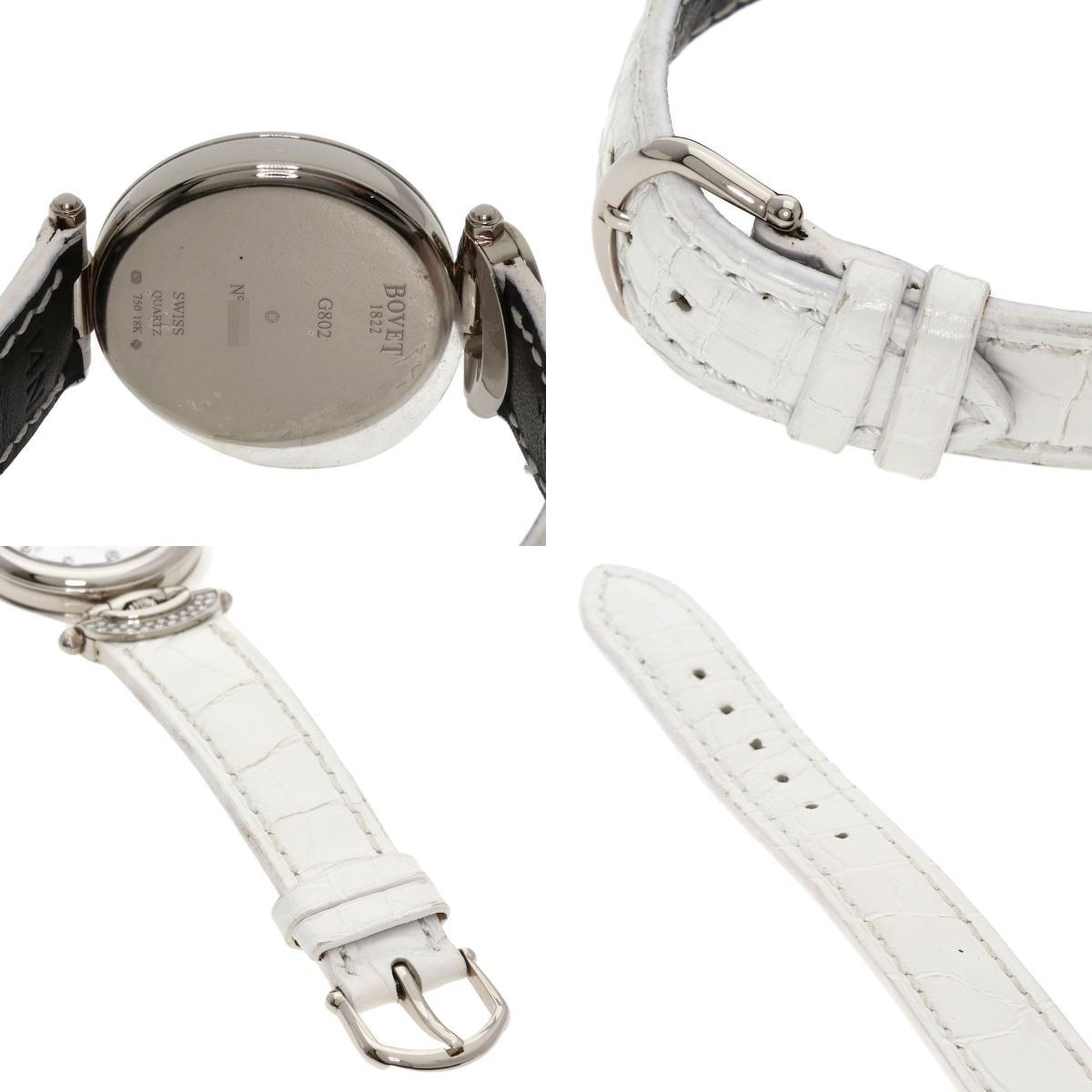 BOVETboveH28WQ055-SD2 полный lie12P бриллиант наручные часы K18 белое золото есть гетры женский б/у