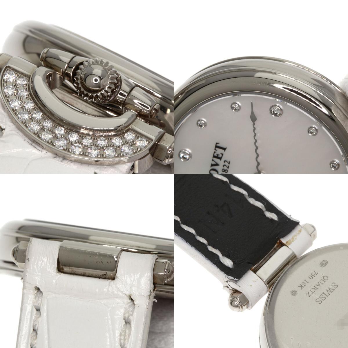 BOVETboveH28WQ055-SD2 полный lie12P бриллиант наручные часы K18 белое золото есть гетры женский б/у
