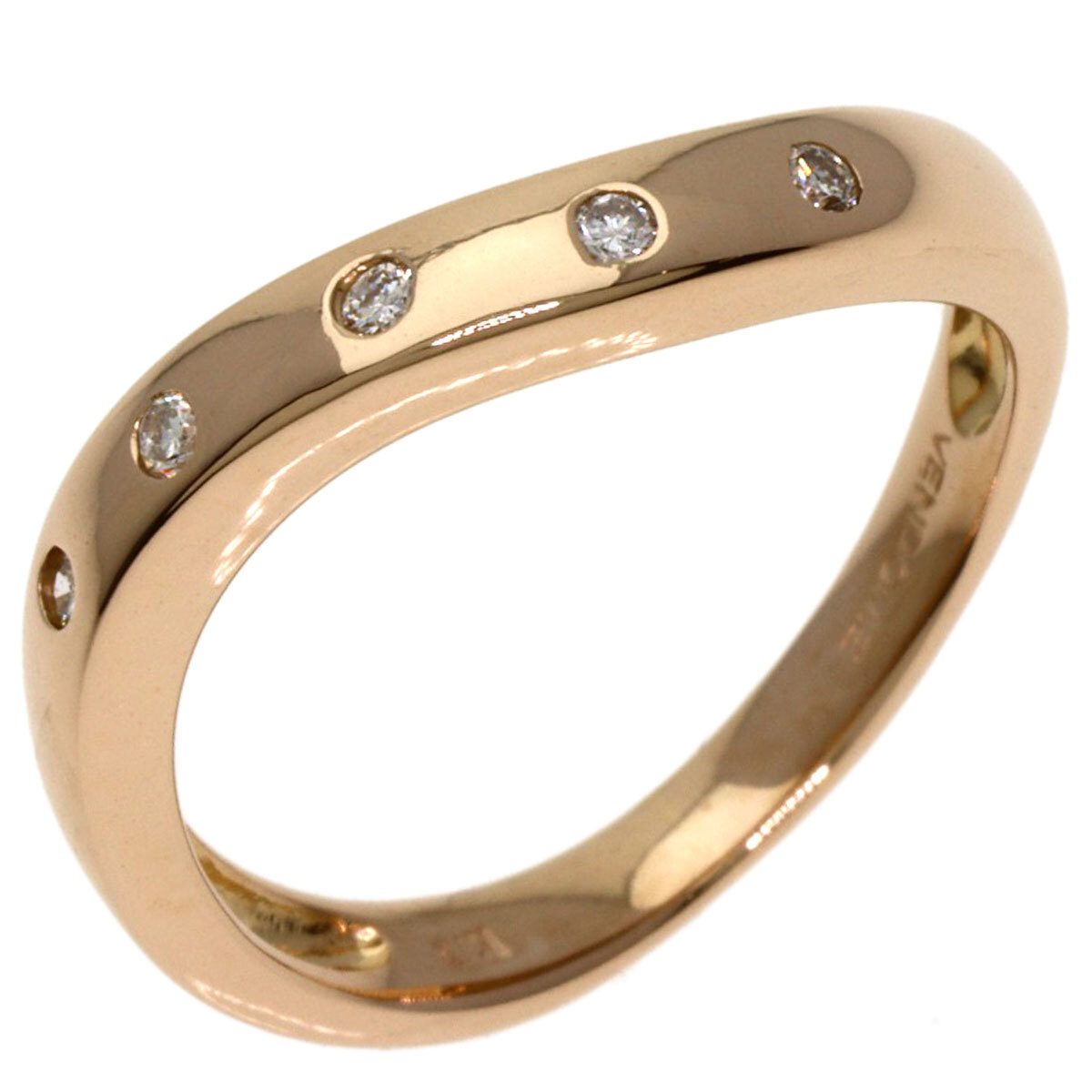 VENDOME ヴァンドーム 5P ダイヤモンド リング・指輪 K18イエローゴールド レディース 中古_画像2