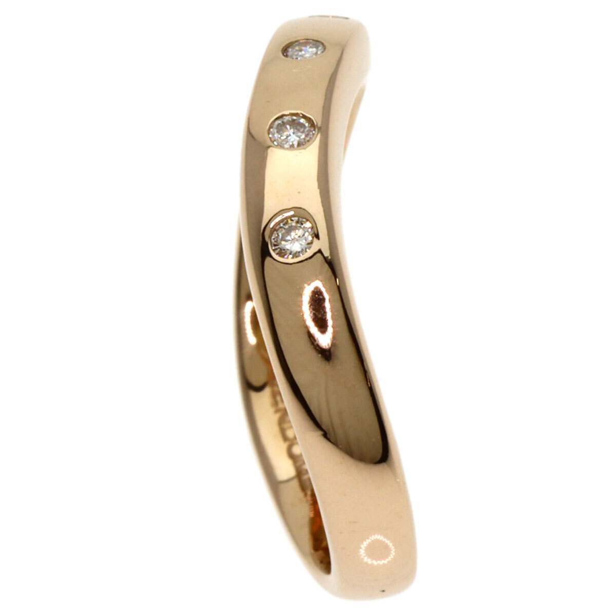 VENDOME ヴァンドーム 5P ダイヤモンド リング・指輪 K18イエローゴールド レディース 中古_画像3