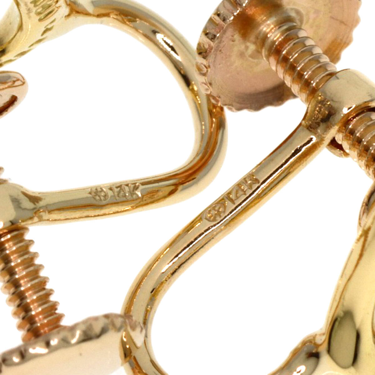 TIFFANY&Co. ティファニー オープンハート イヤリング K18イエローゴールド レディース 中古_画像4