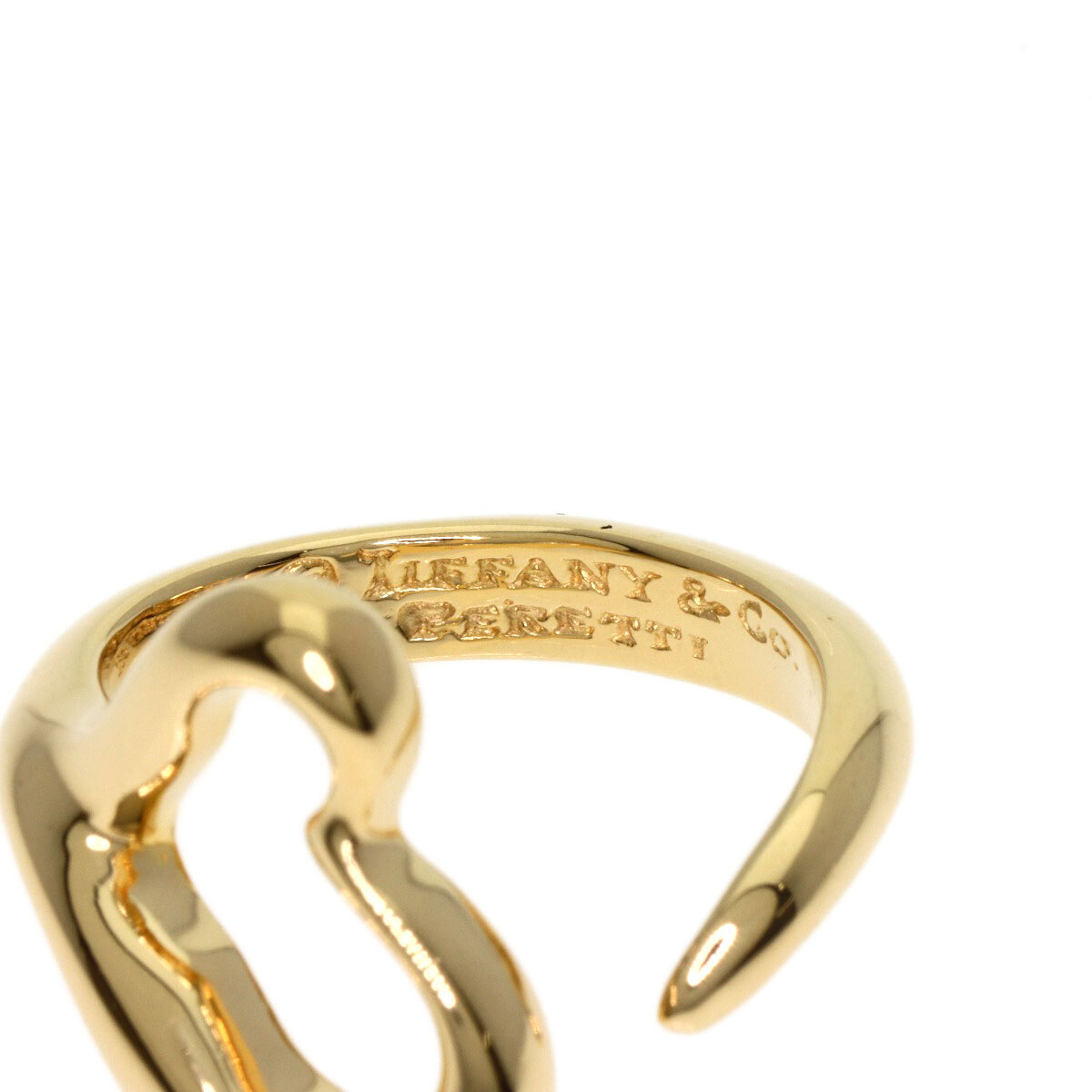 TIFFANY&Co. Tiffany Open Heart кольцо * кольцо K18 желтое золото женский б/у