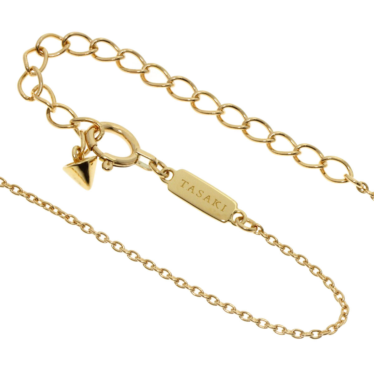 TASAKI タサキ プチ バランス ダイヤモンド ソロ パール 真珠 ネックレス K18イエローゴールド レディース 中古_画像3