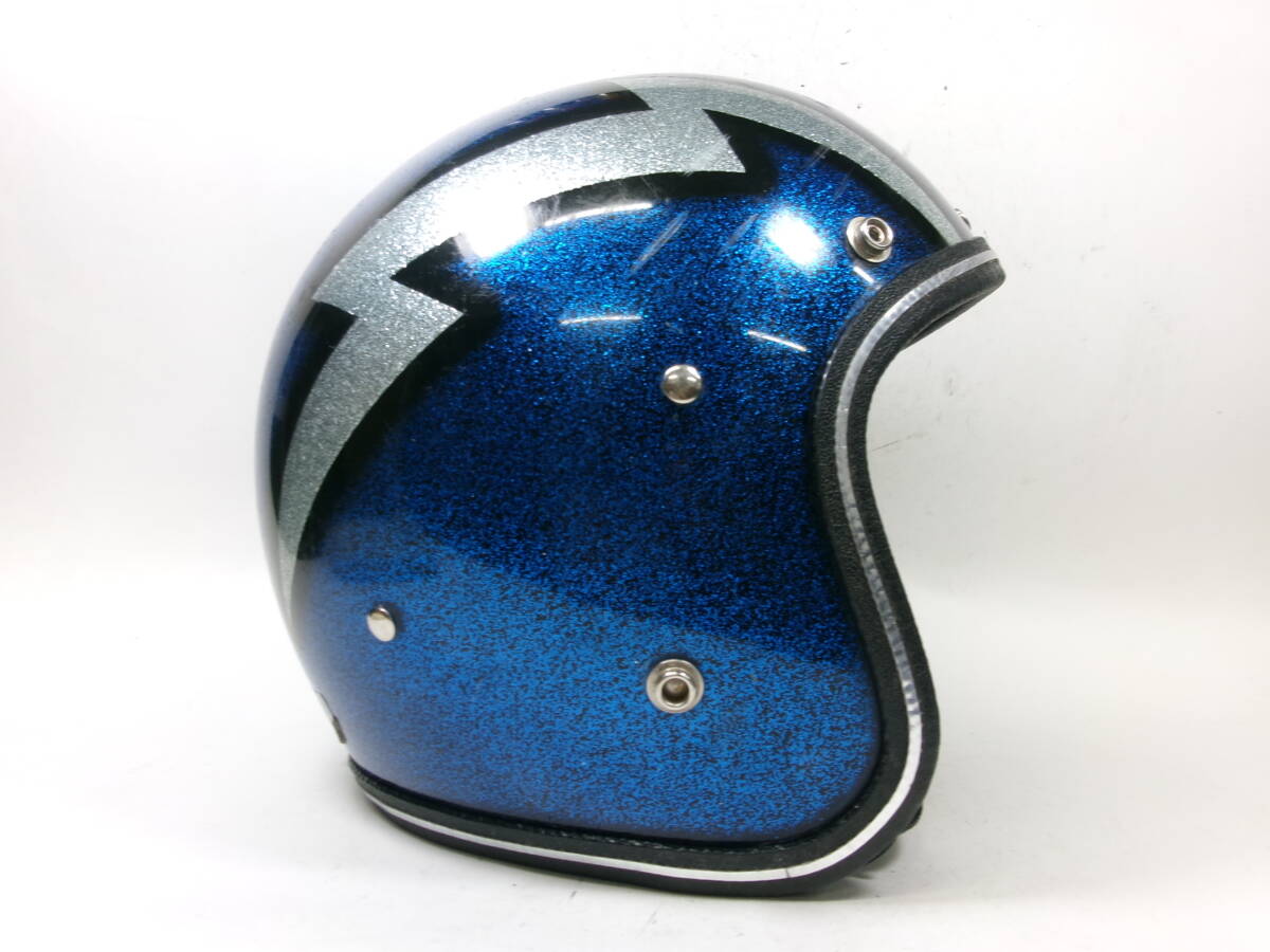 Sシェル！70s サンダーボルト ジェットヘルメット 目深加工済み M ★ 70年代 LSI-4150 FURY400 アーサーフルマー AF40 AF20 BELL 500TX RTの画像5