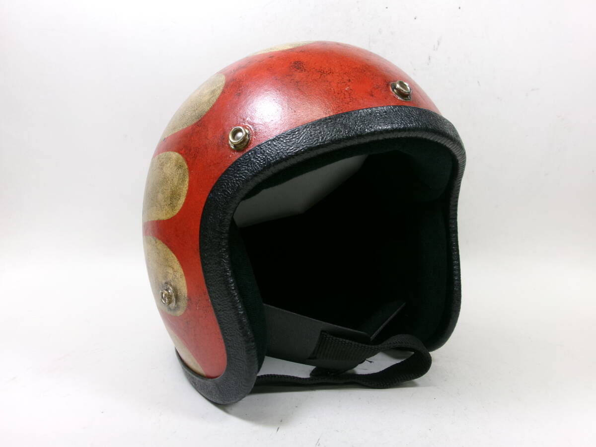 XSシェル！ 70s ジェットヘルメット 目深加工済み M カスタムペイント ★ 70年代 ROP 4170 GRANT PIP GP-2 LSI-4150 BELL 500TX R-T YODERの画像6