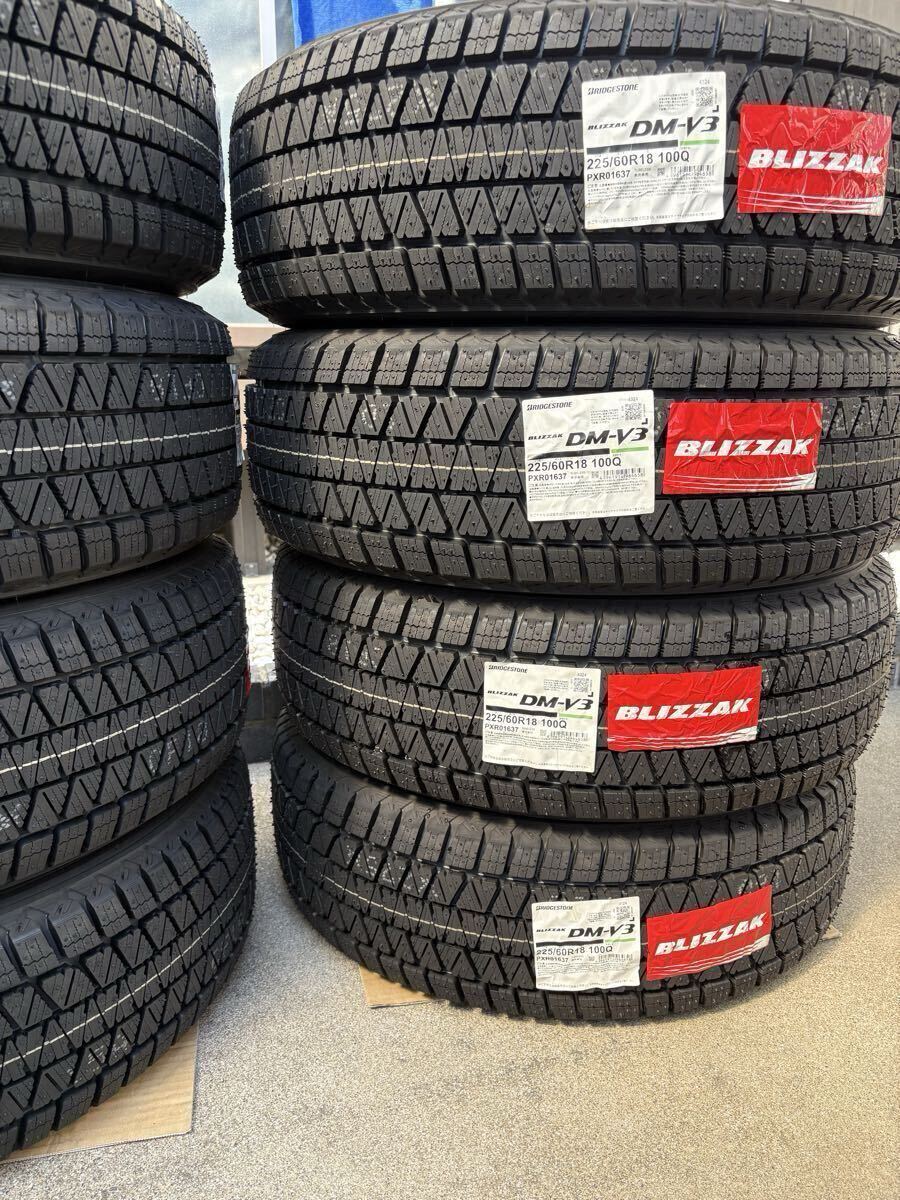40系アルファード ヴェルファイア 純正ホイール スタッドレスタイヤ4本セット BRIDGESTONE ブリザック dm-v3 225/60r18 _画像4
