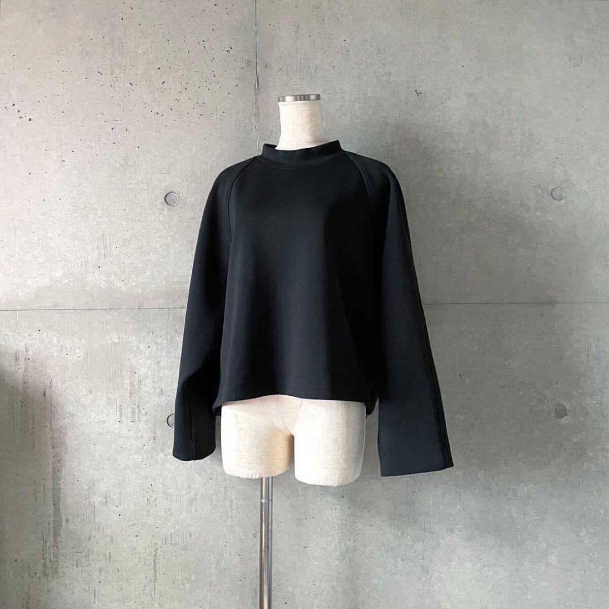 セオリーDRY JERSEY RAGLAN CREW POカットソー ブラック_画像2