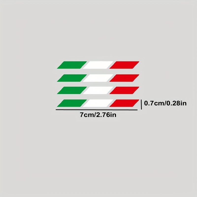 4枚セット ステッカー イタリア国旗 車用 シール 7cm イタリア国旗 ビニール 防水 おしゃれ 貼り付け 窓用 バイク ノートパソコン t9010_画像5