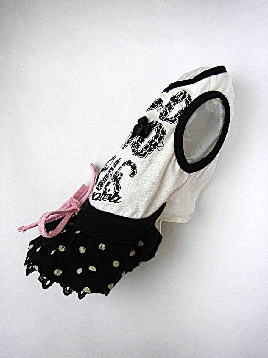 PARIS EROTICA maniac ノースリーブ・ワンピース COCO柄 ラインストーン/スタッズ/リボンのデコレーション サイズSS 　パリエロ_画像5