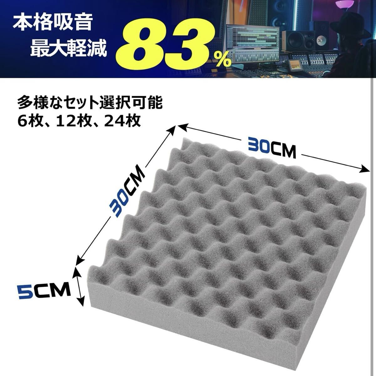 【開封のみ】Moon River★吸音材 防音材 25kg/m 高密度 吸音パネル 軽量 部屋用 設置簡単 吸音パネル 吸音対策 インテリア 楽器 壁 ドア _画像3