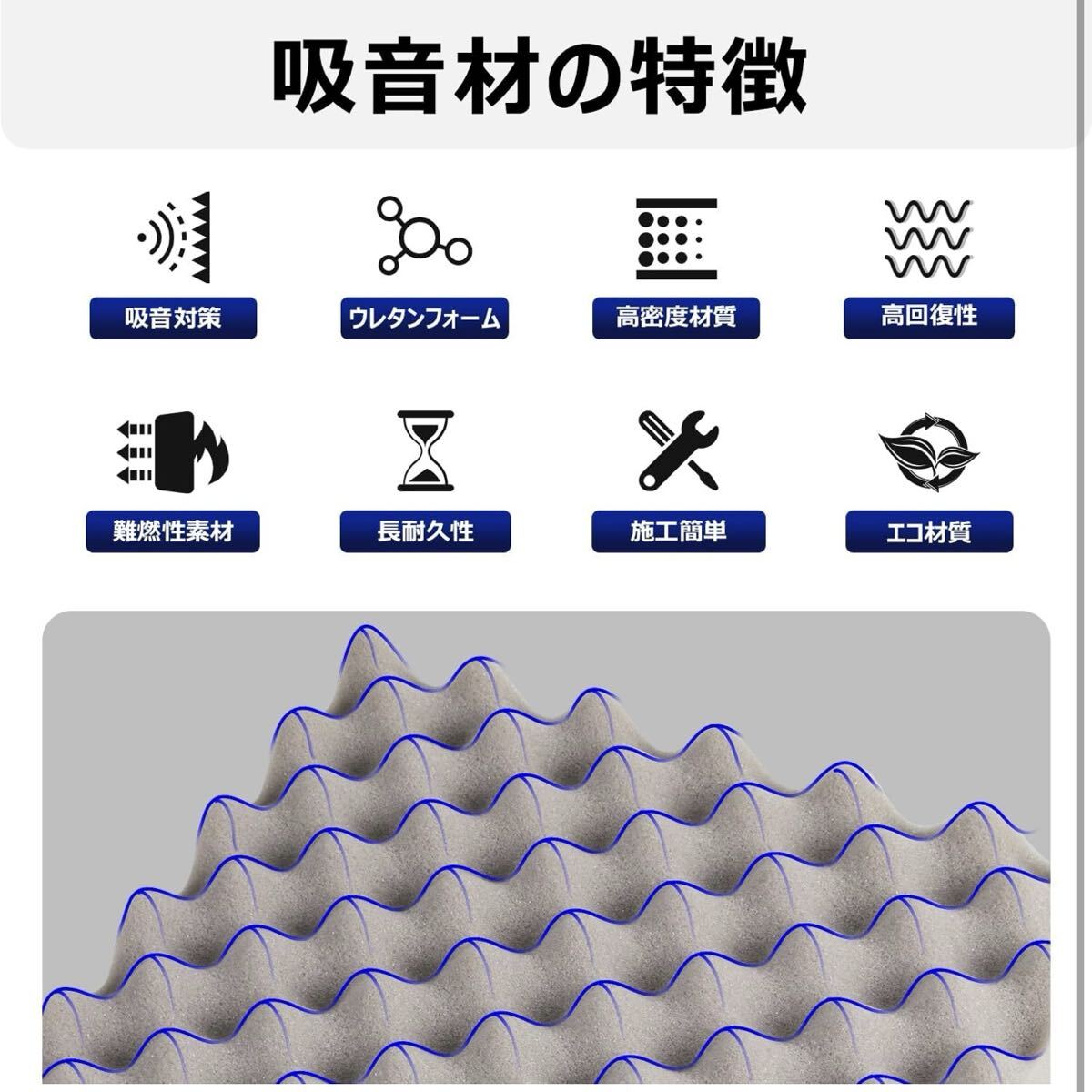 【開封のみ】Moon River★吸音材 防音材 25kg/m 高密度 吸音パネル 軽量 部屋用 設置簡単 吸音パネル 吸音対策 インテリア 楽器 壁 ドア _画像4