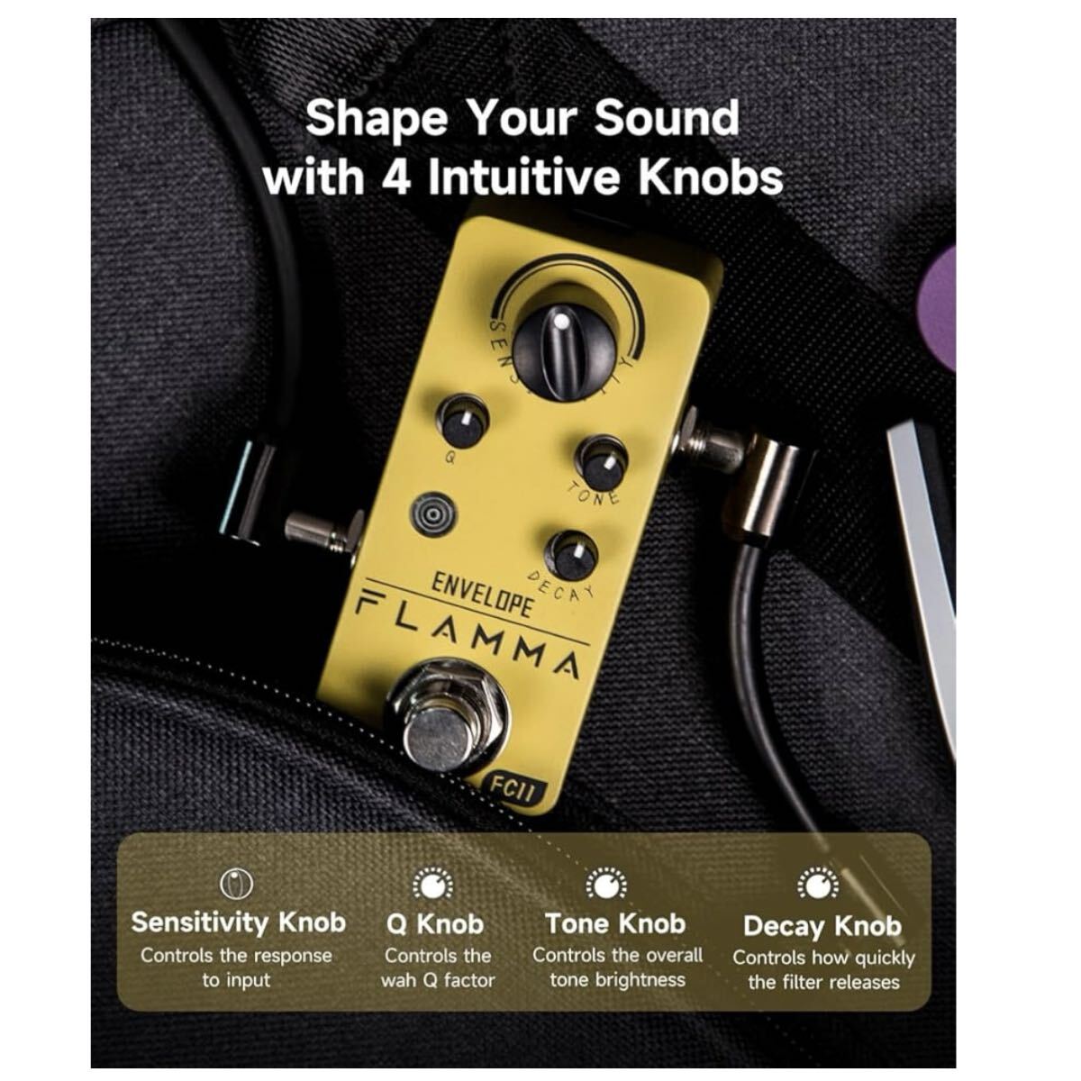【開封のみ】FLAMMA★FC11 オート ワウ ペダル エンベロープ フィルター ギター エフェクト ペダル トゥルー バイパス ギター と ベース用 _画像3