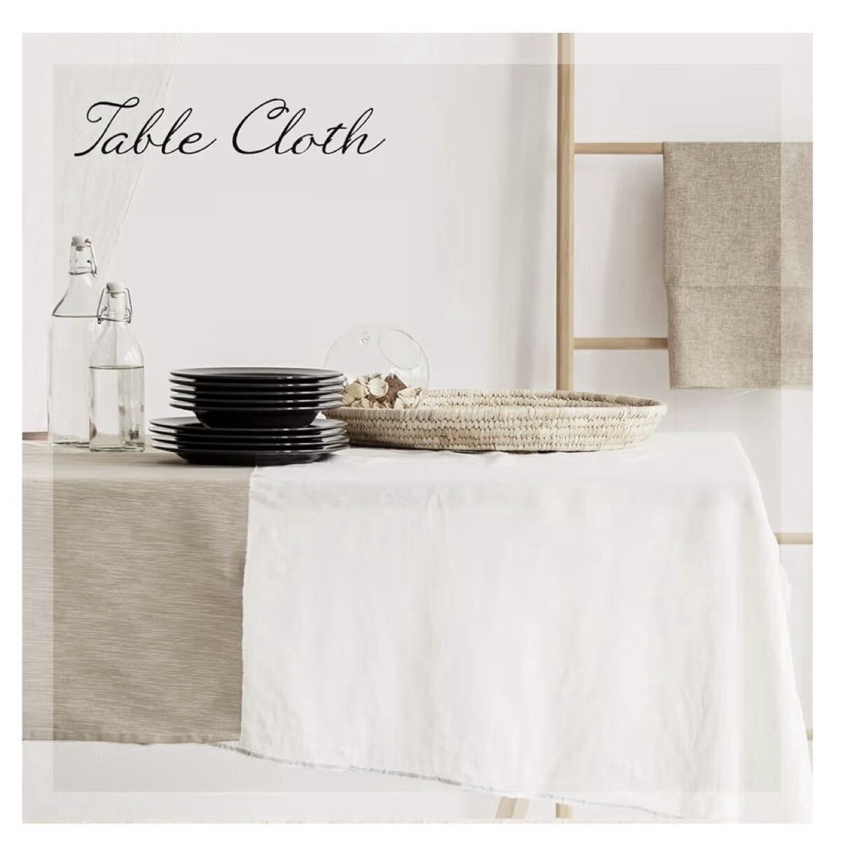 【開封のみ】KMS★綿 麻 コットン リネン DIY 手芸用 生地 幅150cm【長さ：4m】 (4m, 白)送料無料_画像5