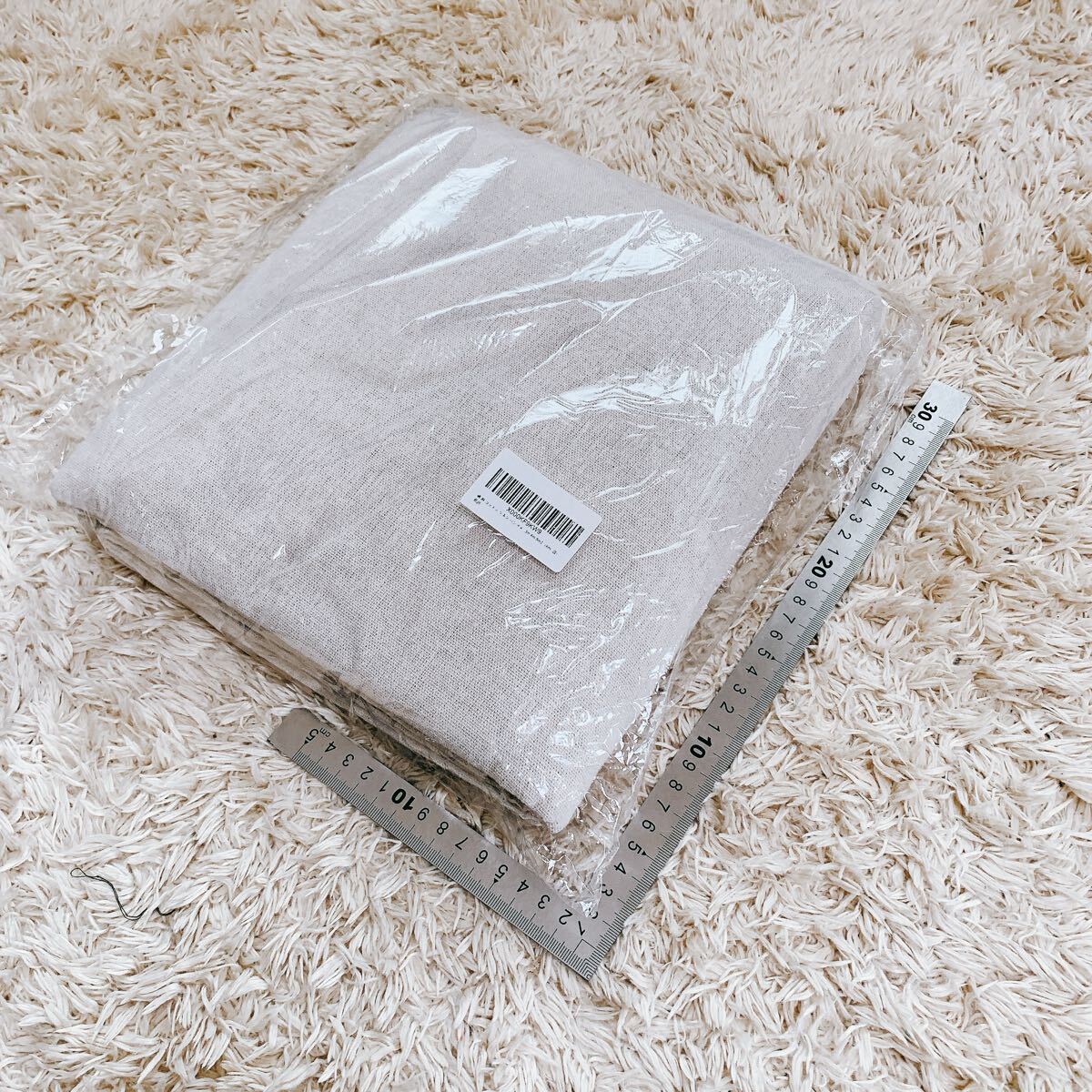 【開封のみ】KMS★綿 麻 コットン リネン DIY 手芸用 生地 幅150cm【長さ：4m】 (4m, 白)送料無料_画像8