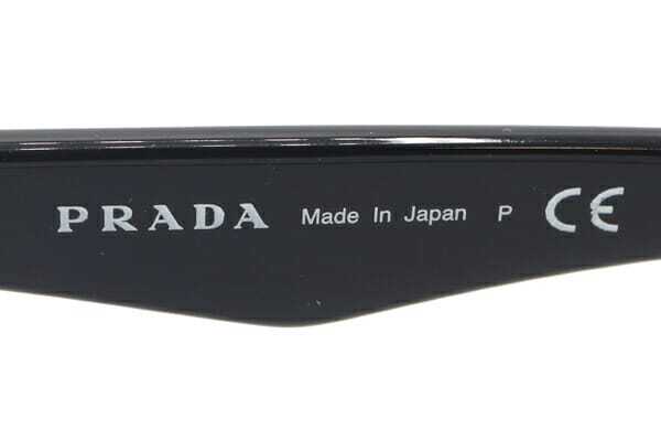 プラダ メガネフレーム VPR11P ブラック クリア 52□15 140 中古 アイウェア 眼鏡 ロゴ レディース メンズ_画像6