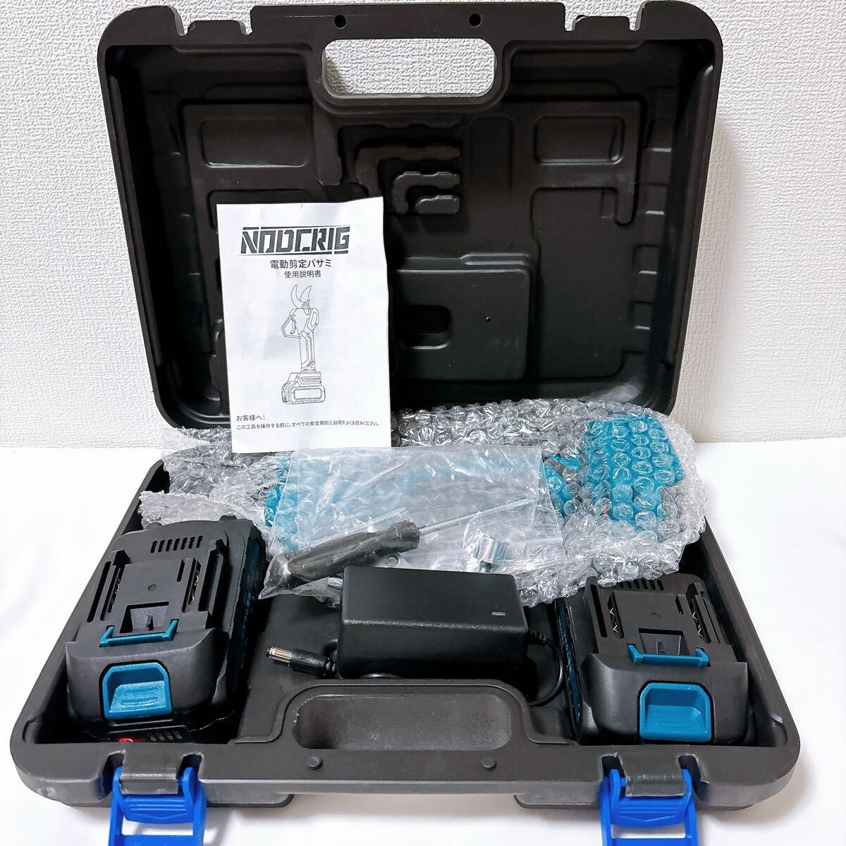 40mm径★電動剪定バサミ 剪定はさみ バッテリー付き 枝切り コードレス 庭木 剪定ばさみ 替え刃付 園芸用はさみ バッテリー式の画像10