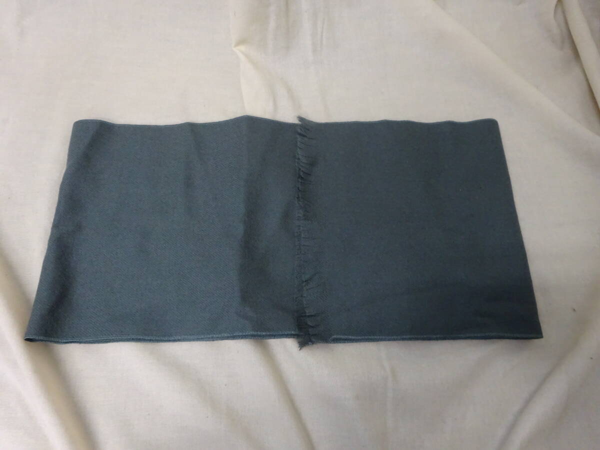 (R-49)EMPORIO ARMANI エンポリオ アルマーニ ピュアウール100% マフラー ストール メンズ 冬 グリーン 中古_画像1