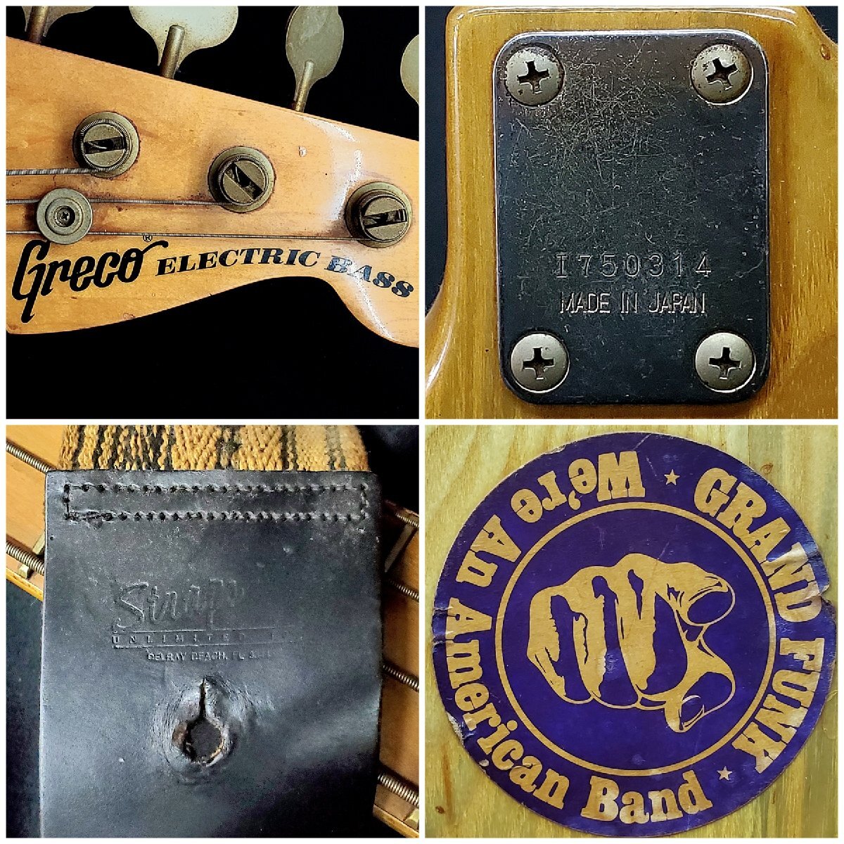 【宝蔵】Greco ELECTRIC BA88 グレコ エレキベース I750314 約117㎝ 日本製 ジャンク 現状品_画像10