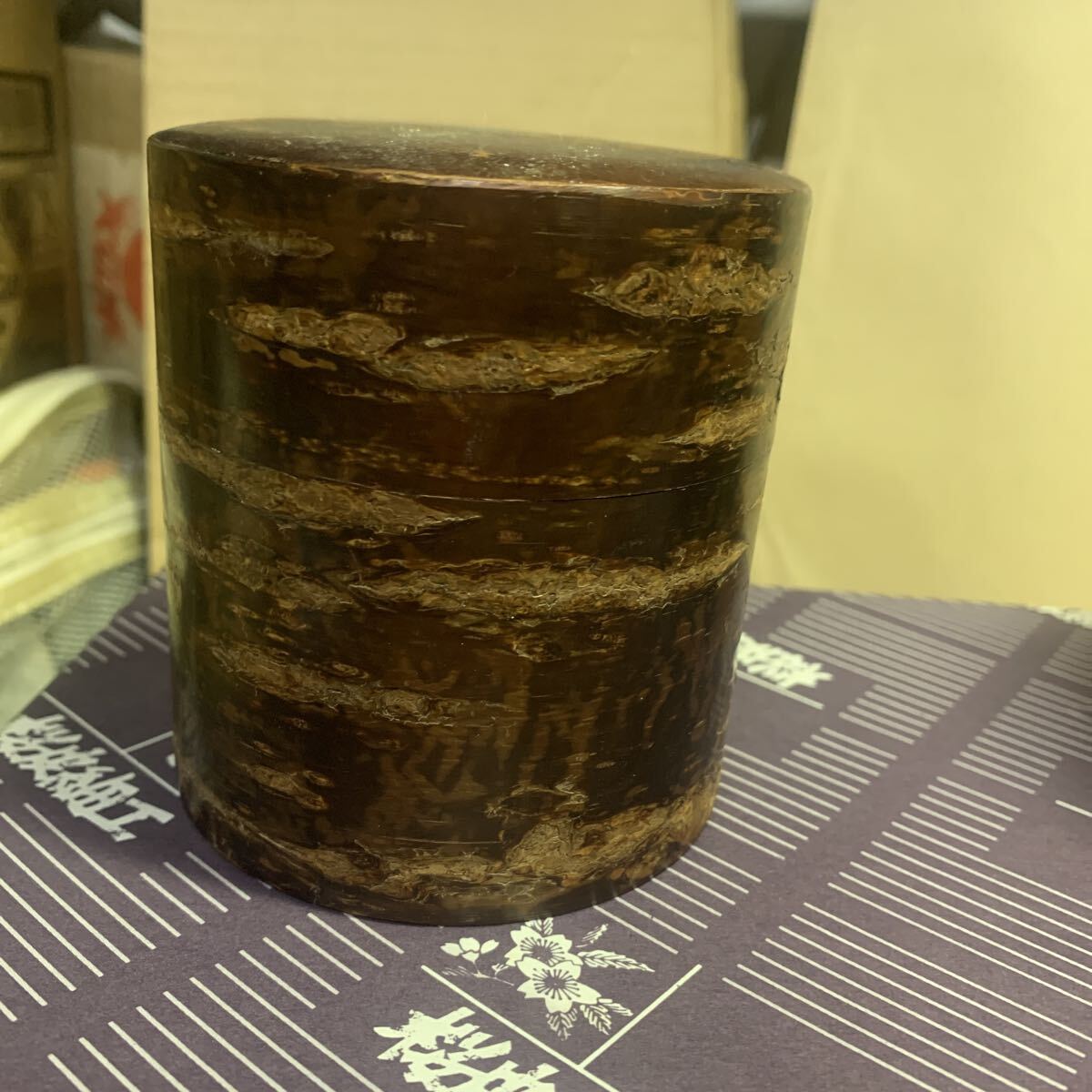  Sakura кожа умение банка для чая чайная посуда береза умение традиция изделие прикладного искусства 