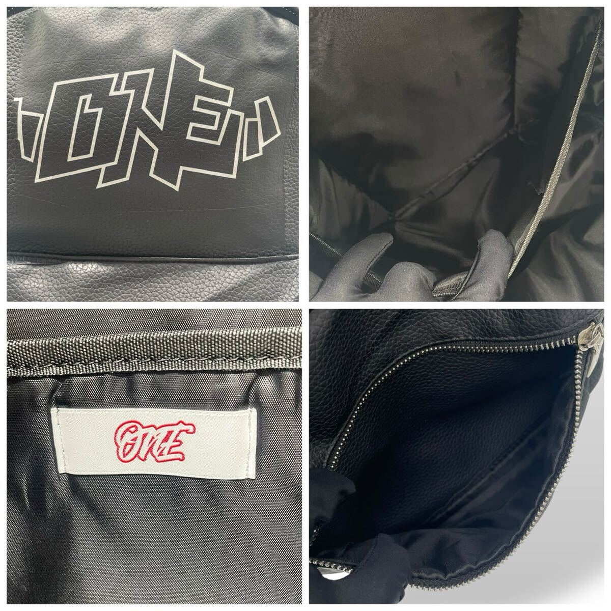 ONE ワン リュック バッグパック 大容量 ブラック デイパック 黒_画像9