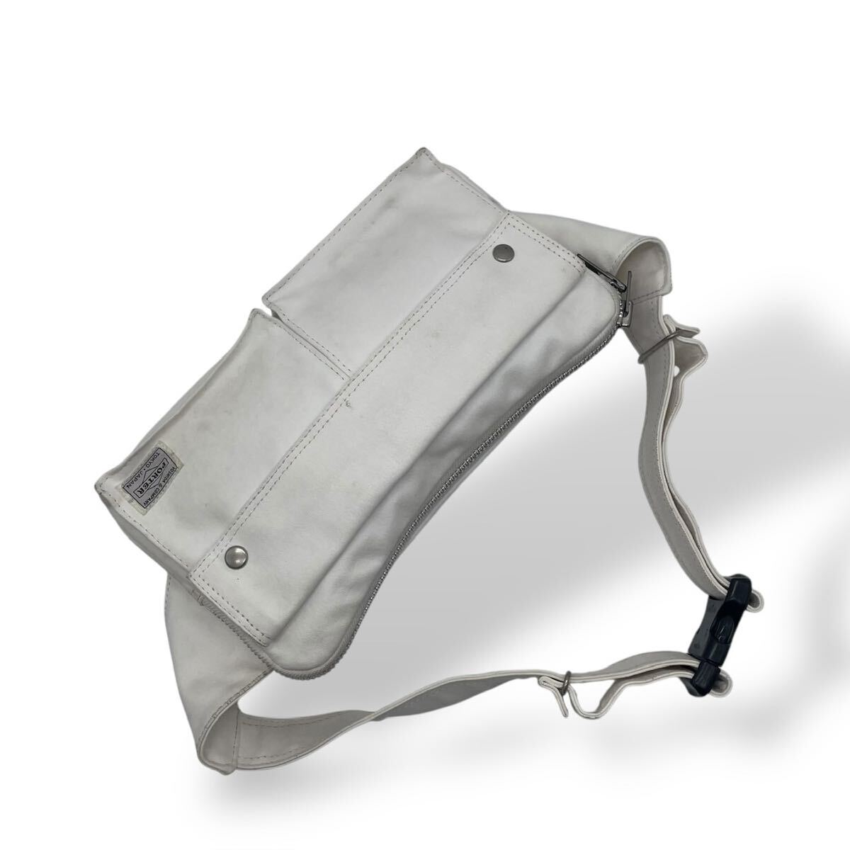 PORTER ポーター ボディバッグ ショルダーバッグ クロスボディバッグ 白 ウエストポーチ 吉田カバン_画像7